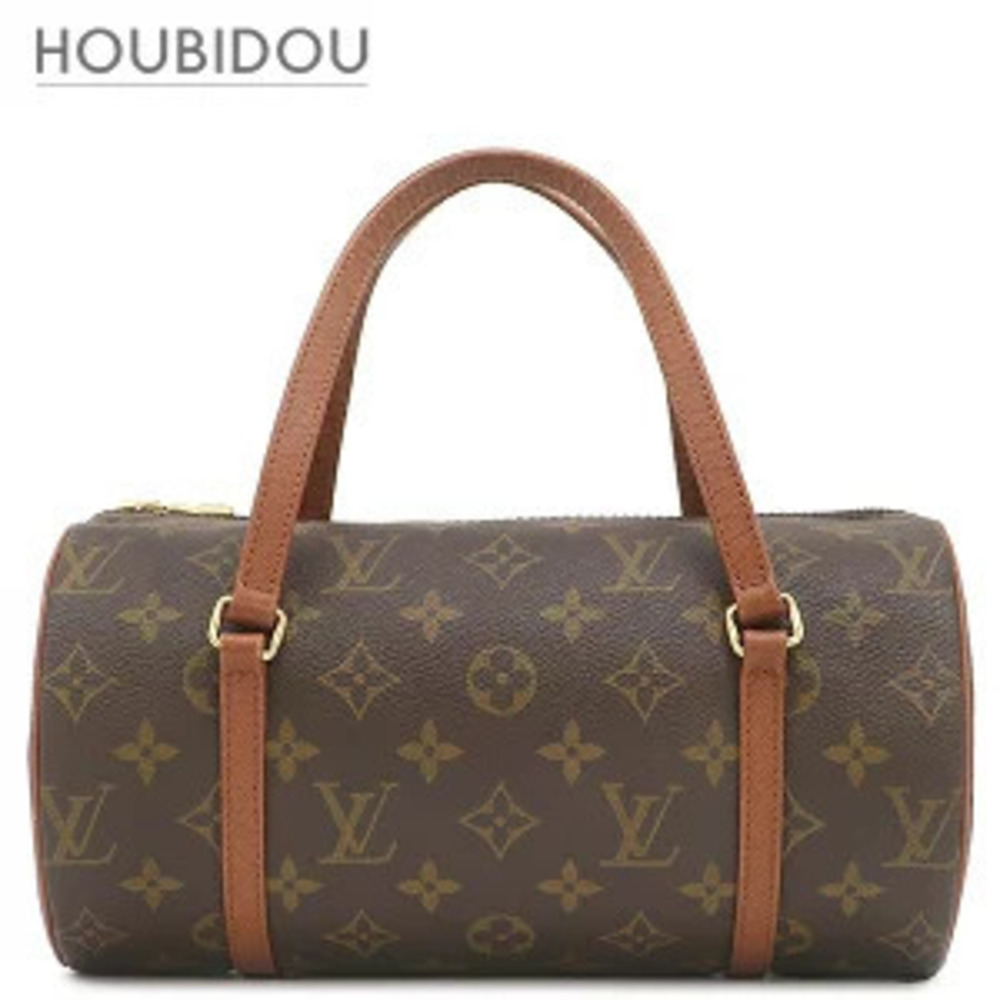 Louis Vuitton Papillon Handbag Monogram Canvas Brown Boston